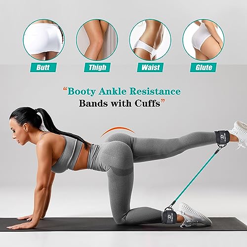 Ankle Resistance Bands Set, Ankle Tube Band With Adjustable, 60Lb Three Different Pound Resistance Bands, Recoils And Glutes Workouts, Legs Resistance Bands With Ankle Strap For Women & Men #TOP1