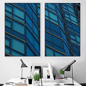 signwin 2 Piece Framed Canvas Wall Art Building...