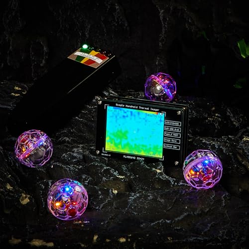 Image of Kanayu 6 PCS Ghost Hunting Equipment Kit Infrared Thermal Camera Imager and EMF Magnetic Field Detector with 4 Ghost Hunting Cat Ball Paranormal Investigation Equipment for Home Office Gifts