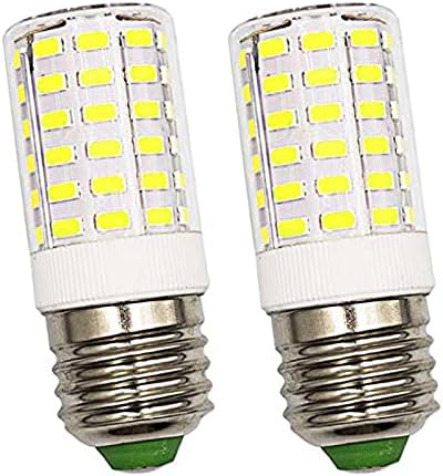 BROLSKUN E26 LED Refrigerator Light Bulb Appliance Bulb 7W (60W-100W Equivalent) Non-dimmable Cool White 6500K 1000 Lumen AC100V-265V Ceiling Lighting Decorative Candle Base Corn Lamp Pack of 2