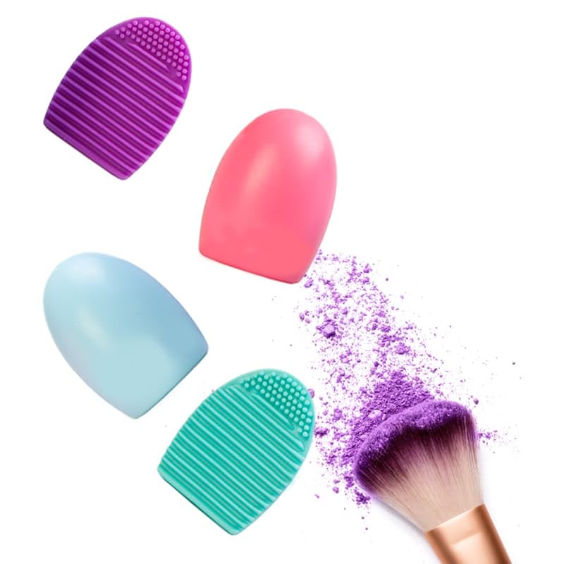 Makeup Brush GLOVE EGG Cleaner -Washer Glove Egg, Scrubber Cosmetic Cleaning Foundation Brush, Eye Brush