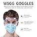 WSGG Medical Goggles, FDA Registered Safety Goggles Fit Over Glasses, Clear Wide-Vision Anti-Fog Eye Protection for Men and Women, Protective Eyewear for Lab, Hospital, Airplane, Workplaces(1 pack)