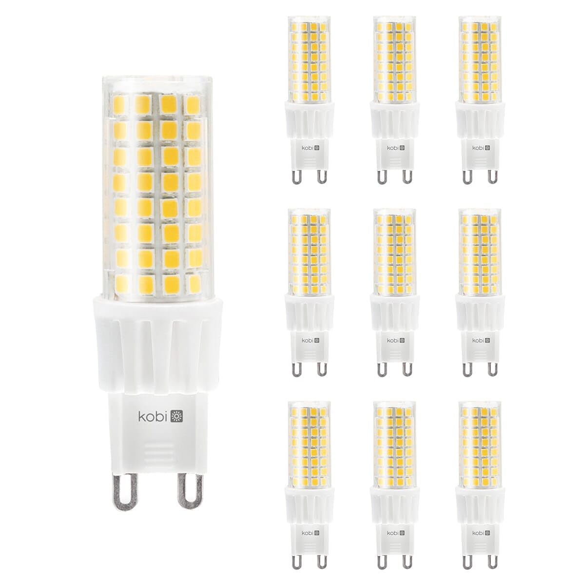 KOBI LED-Lampe G9 6W - 600lm - 3000K - 230V - Für helles Umgebungslicht oder als Halogenersatz - G9-Sockellampe - 10 Stück