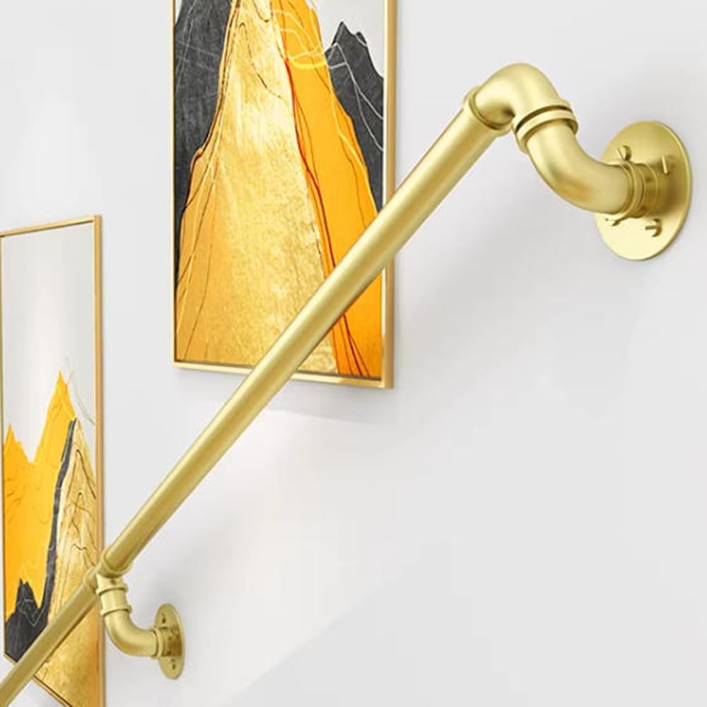 Barre d'appui murale en métal noir pour escalier intérieur et extérieur de maison