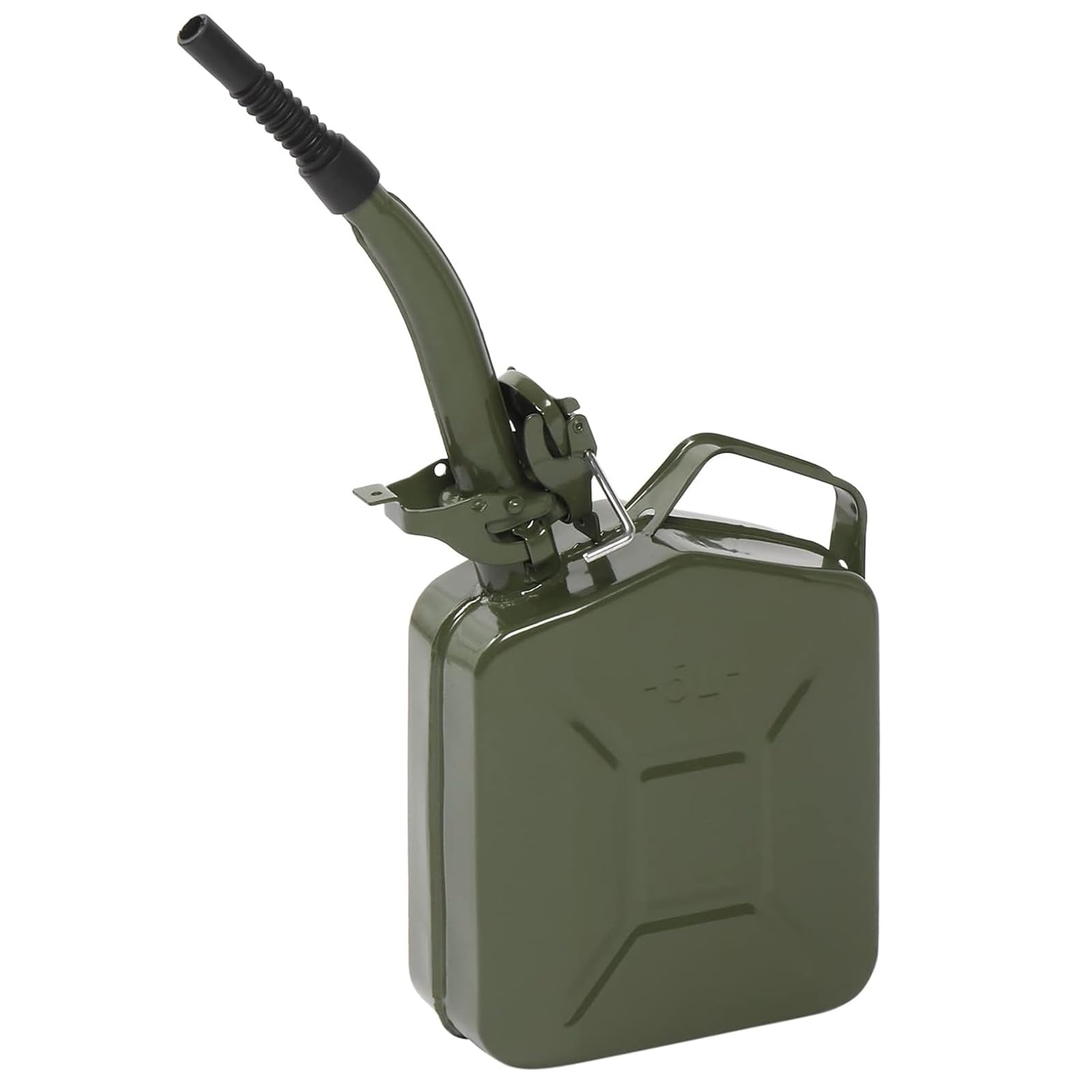 Generico Taniche per Benzina in Metallo da 20 L, 10 L E 5 L con Beccuccio, Taniche per Carburante Ventilate, Taniche di Scorta Spesse E Resistenti, per Benzina E Diesel,Verde,5L