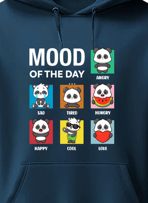 Image of XENOVAURBAN Hoodies | Unisex Hoodie Sweatshirt Panda Printed MOOD1 - PAR
