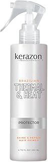 Brazilian Thermal & Heat Hair Primer 6.76fl.oz Anti Frizz, Damage Repair, Heat Protection, Color Safe, Curly, Wavy, Straight