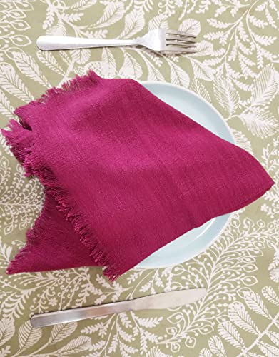 Serviettes de table coton 45x45 cm pour éviter le papier jetable rouge
