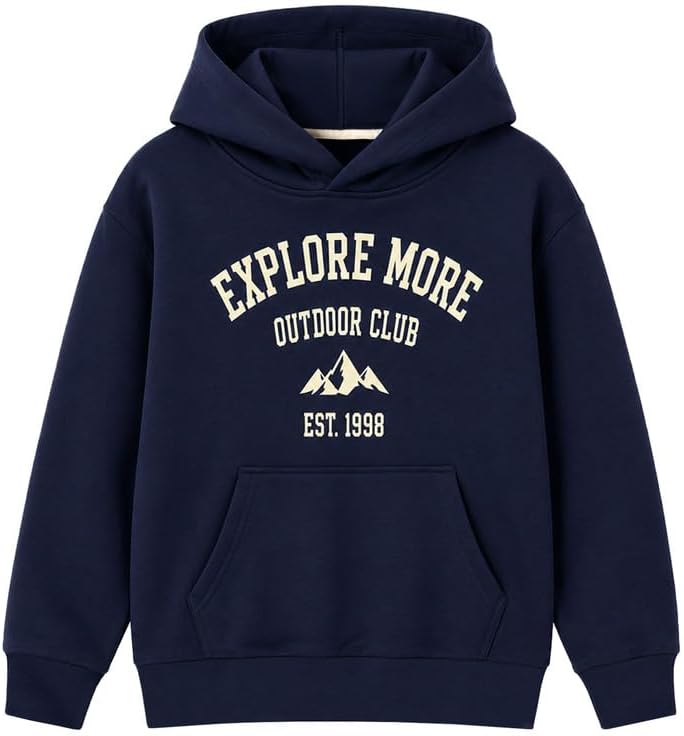 HILEELANG Boys Hoodies Graphic Pullover Hooded Sweatshirts Kangaroo Pocket