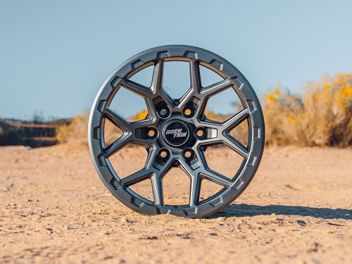 Image of RockTrix RT107 17x8.5 Wheel 6x5.5 Compatible with Toyota Tacoma, 17 Inch Matte Gunmetal Rim 6x139.7 +25mm Offset, 5.73 inch Backspacing, Also Fits 2002-2026 Toyota 4Runner, FJ Cruiser, 1999-2006 Tundra