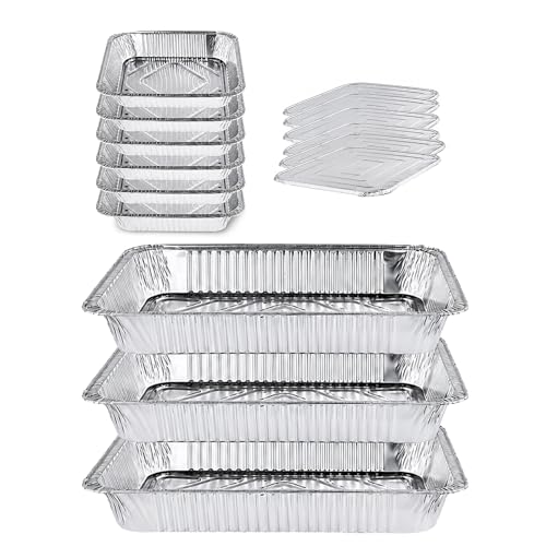 COMFICOVE Disposable Aluminum Pans with Lids...