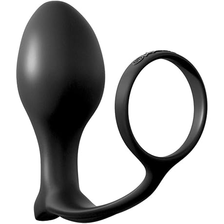 Pipedream Anal Fantasy Collection Ass-Gasm Cockring Advanced Plug, Black