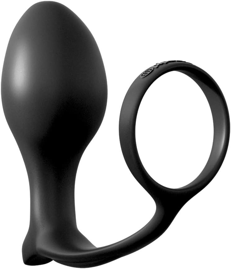 Pipedream Anal Fantasy Collection Ass-Gasm Cockring Advanced Plug, Black