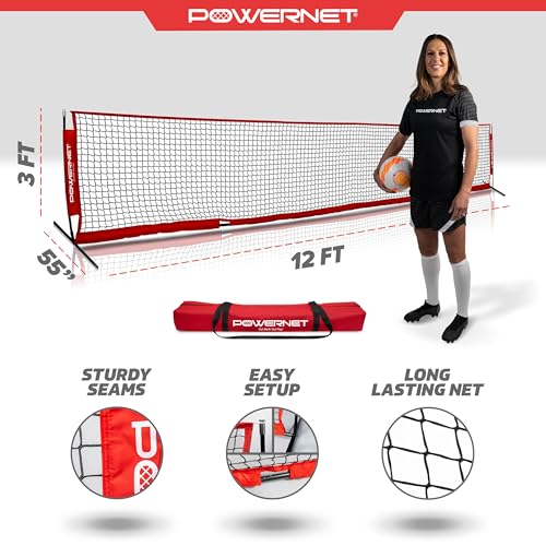 image for PowerNet Portable Soccer Tennis Net & Pickleball Net, Durable Weighted