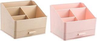 Luxshiny 2pcs Leather Look Storage Baskets Ho...