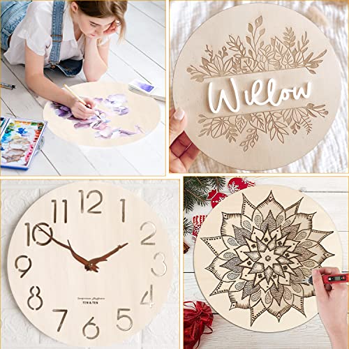 14Pcs Large Wood Slices 18 Inch Wood Circles For Crafts Unfinished Wood Blank Wood Rounds Boards Diy Wooden Cutouts For Painting Welcome Door Signs With Artificial Plants Leaves Burlap Ribbons Decors #TOP4