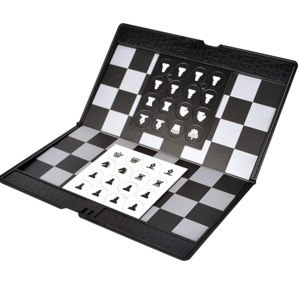 Zestaw szachów Trave, 19 x 14 x 1 magnetyczny zestaw szachów turystycznych składana szachownica z magnetycznymi szachami, przenośne zestawy szachownic turystycznych