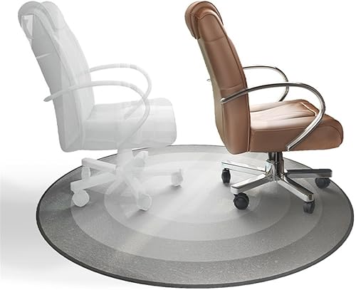 Miniatura 2 de Tapete redondo para silla de piso de madera dura, lavable, antideslizante, protector de suelo para sillas rodantes, sala de estar, dormitorio, gris,