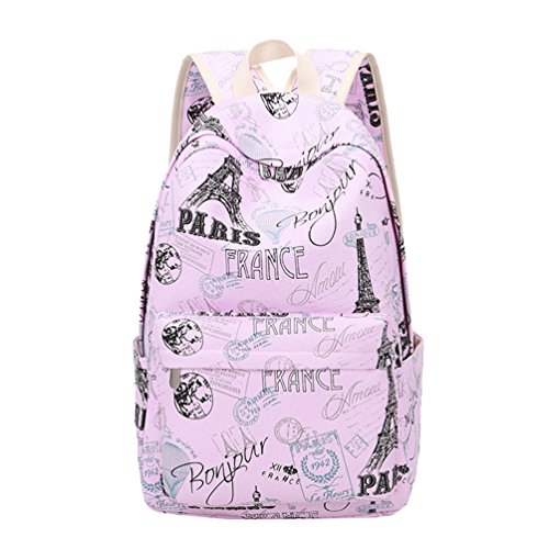 YuanDian Niña Adolescente Impresión Lona Colegio Mochilas Backpack Escuela Secundaria