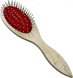 Escova De Madeira Para Cães Pinos Com Bolinha Rasqueadeira Pet Para Cachorro Pelos Longos E Curto Escova Para Spitz, Lulu Da Pomerania, Lhasa, Yorkshire (G)