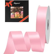Solid Color Double Faced Pink Satin Ribbon 7/8" X 25 Yards, Ribbons Perfect for Crafts, Wedding Decor, Bow Making, Sewing, Gift Package Wrapping and More