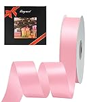 LIUYAXI Pink Double Face Satin Ribbon 1 X 50 Yards, Ribbons Perfect for Crafts, Gift Wrapping, Bow Making and More