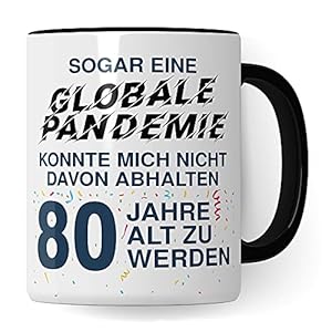 80. Geburtstag Männer Tasse, Geschenk 80 Geburtstag Mann, Becher 80 Jahre alt Werden Spruch Kaffeebecher Geschenkidee…