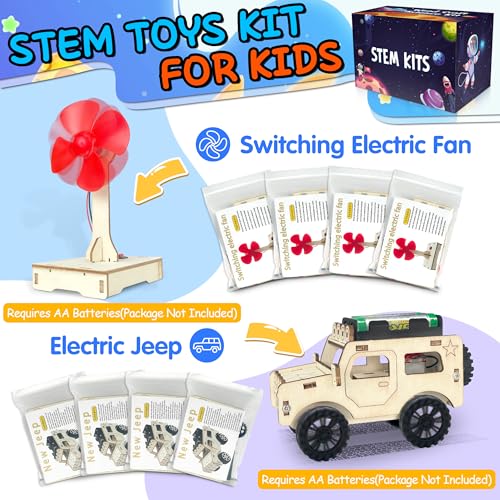 kortes 24Pack STEM Kits for Kids Classroom, Science Building Project Craft for Ages 8 9 10 11 12, 3D Wooden Model Kit, STEM Toys for Boys Girls Birthday Gifts Party Favors School Exchange Gifts - Image 4