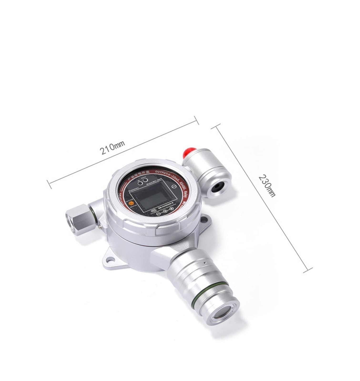 Detektor gazu, Tlenek węgla 0-500ppm stały pojedynczy detektor gazu, testera, dla chemikaliów, ropy naftowej, rurociągu