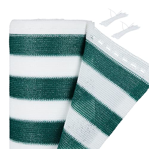 Relaxdays Zaunblende, 1,2 x 30 m, Sichtschutz für Zaun & Balkongeländer, UV-stabil, wetterfest, HDPE Gewebe, grün-weiß