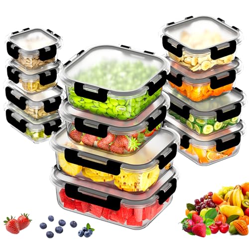 Reviews de De contenedores que puedes comprar esta semana. 42 Juego de 12 Herméticos Vidrio,Contenedores para Alimentos Vidrio,Almacenamiento de Alimentos,Portátil,A Prueba de Derrames,Libre de BPA,Apto para Microondas,Horno,Congelador y...