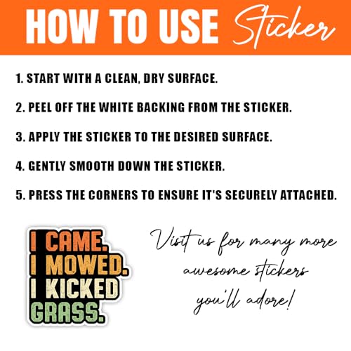 Image of MAIANEY Lawn Mower Stickers Pack 10, 3 Inch - Funny Mowing Humor Vinyl Decals for Landscaper, Gardener, Yard Work Fans - Waterproof Sticker for Laptop, Tumbler, Toolbox