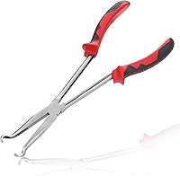 Vista 10 de Alicates de agarre de manguera de largo alcance de 11 pulgadas con mordazas dentadas para espacios difíciles de alcanzar