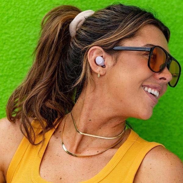 JLab Go Air Pop True Wireless Earbuds, in Ear Headphones, Bluetooth Earphones, Ear Buds with 32H Playtime, Bluetooth Earbuds with Microphone, USB Charging Case, Dual Connect, EQ3 Sound, Lilac - Image 2