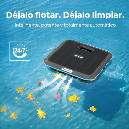 Miniatura 2 de Talosbo Sk02 Robot Limpiafondos Piscina, Skimmer De Piscina Solar Con Control App,Carga Dual, Sensor De Temperatura, Limpiador De Piscina Skimmer Automático 24 7