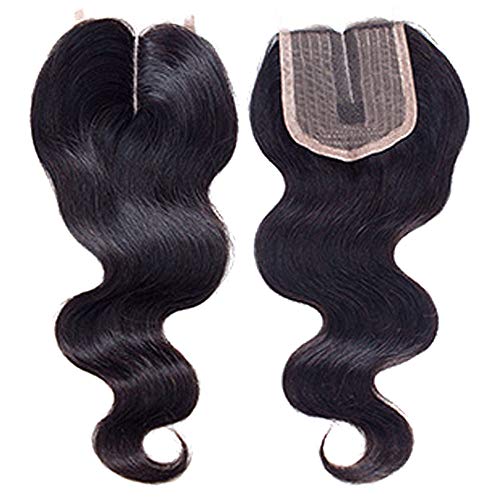 Forevery Lace Closure Body Wave 10Inch 100% Real Unprocessed Lace Closure Human Hair Natural Black Color Brazilian Body Wave Closure 3.5”4”Middle Part Body Wave Closure Only For Black Women