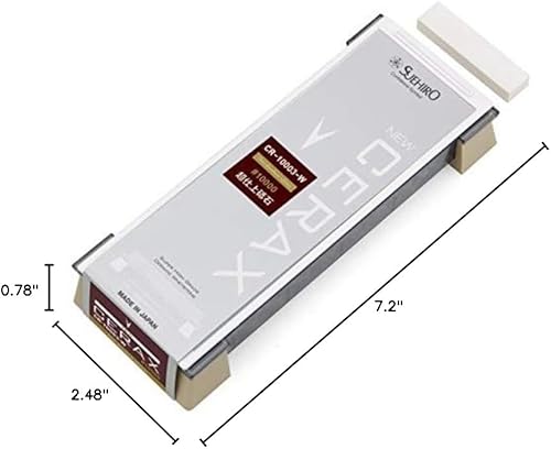 Piedra de afilar Suehiro NUEVO CERAX CR-10003-W Piedra de afilar de tamaño casero #10000, piedra sin remojo: 7,20 x 2,48 x 0,78 "