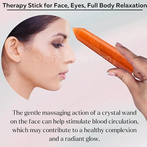 Image of Certified Red Aventurine Crystal Wand - Pointed Crystal Wand for Energy Healing, Chakra Balancing, Meditation and Home Decor - Crystals and Healing Stones for Gift