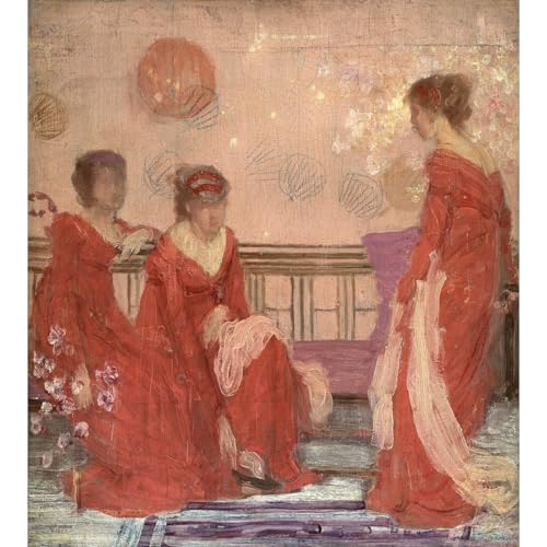 Whistler Harmonie couleur chair et rouge grand format 61x81 toile decoration murale maison