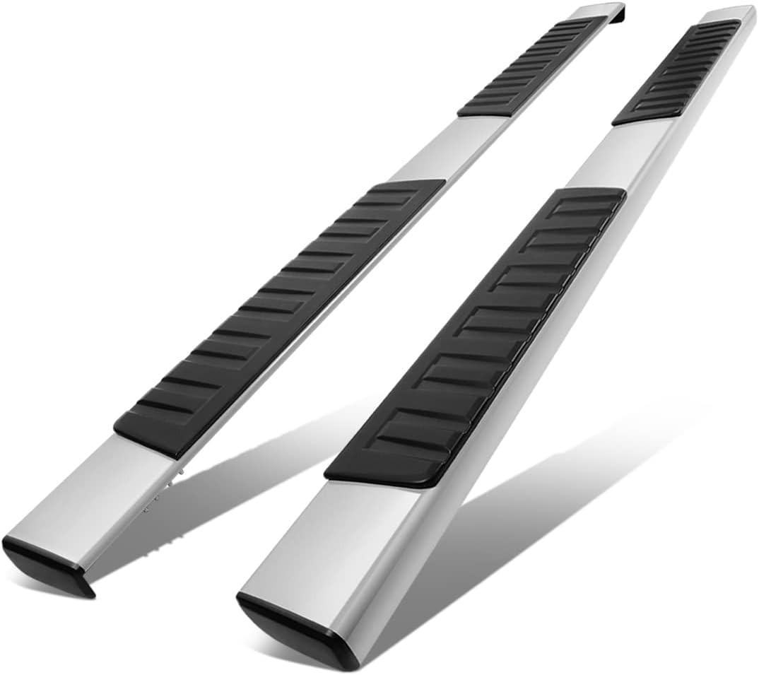 Auto Dynasty Running Boards Compatible with 1999-2016 Ford F250 F350 F450 F550 Super Duty Extended Cab, Extruded Aluminum Side Step Nerf Bar, 6 Inches Step Bars, Painted Silver