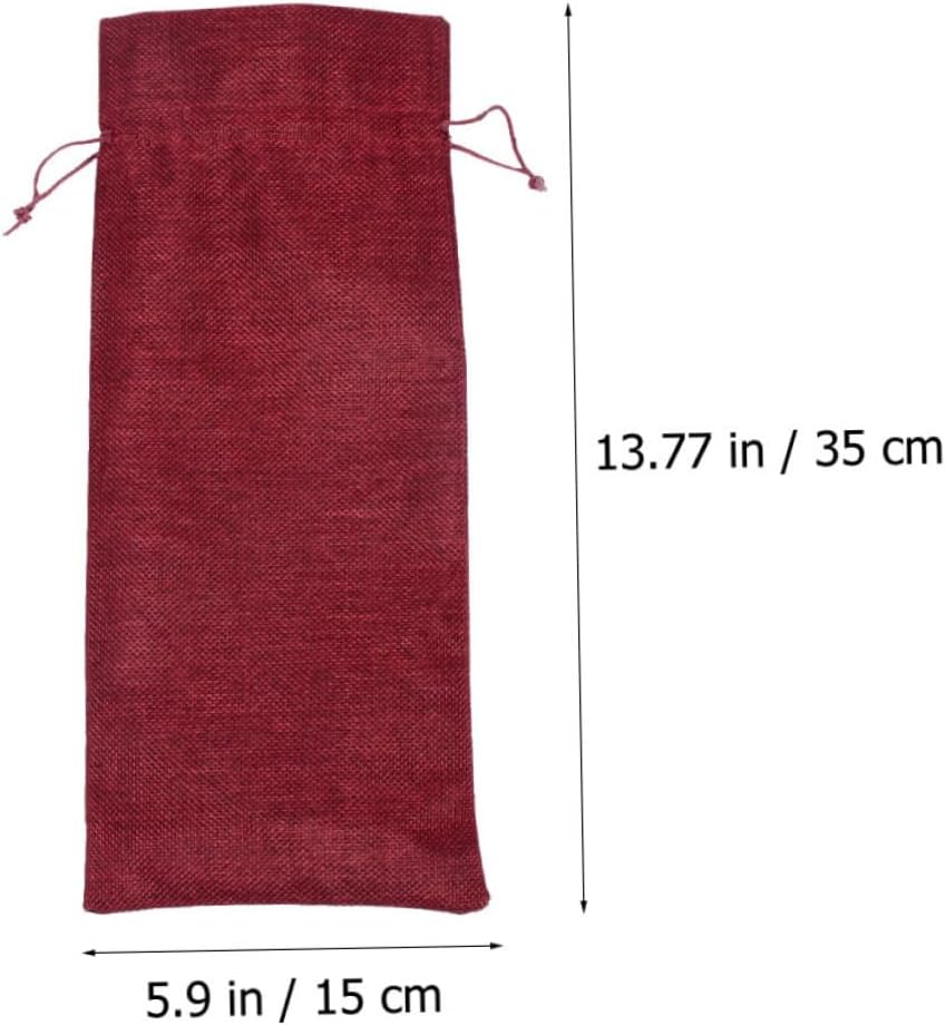 YOSADIER 10pcs Jute Wine Bags Drawstring Multi-color Storage Pouches for Wine Bottles for Parties Celebrations and Festive Decorations and Convenient Storage