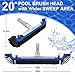 POOLAZA Deluxe Swimming Pool Cleaning Kit Including 20'' Pool Brush Head & Heavy Duty Pool Nets for Cleaning (17.5''Pool Net Skimmer & Semi-deep Ultra Fine Mesh Pool Skimmer Net with Aluminum Frame)