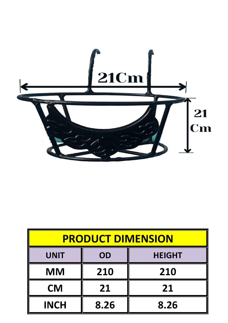 Akura Railing Planter Stand - Black -6