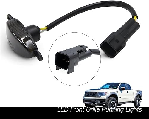 Miniatura 4 de Luces LED ámbar Raptor con lente ahumada para Ford F150 SVT Raptor Pick Up 2017-2019 Ford Raptor Pick Up 2017-2019 parrilla delantera conducción