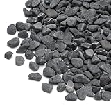 Mr. Fireglass Natural Decorative Gray Bean Pebbles 1/5' Crushed Gravel Stone for Decorating Garden, Succulent Plants and Walkway (10-lb Bag)