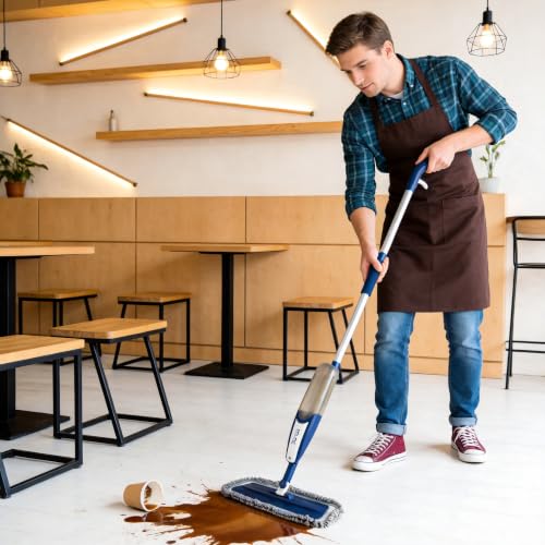 Balai pulvérisateur Rotatif à 360 ° pour Nettoyage de Sol Multi-Surfaces Humide et Sec, poignée légère pour Cuisine, Salle de Bain, sols en Bois Dur et carrelage – vue 8