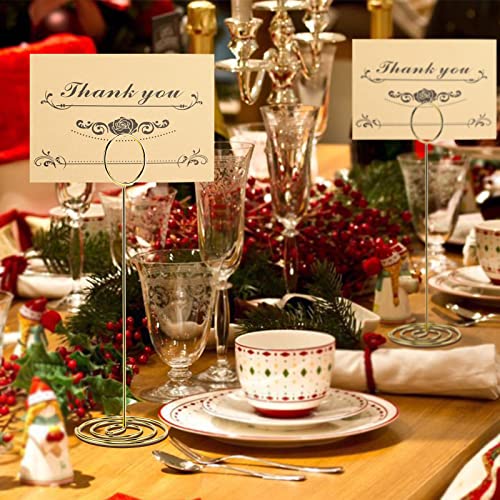 Image of Table Number Holders, 10PCS Place Card Holder, Photo Holder (8.7 inch Gold)