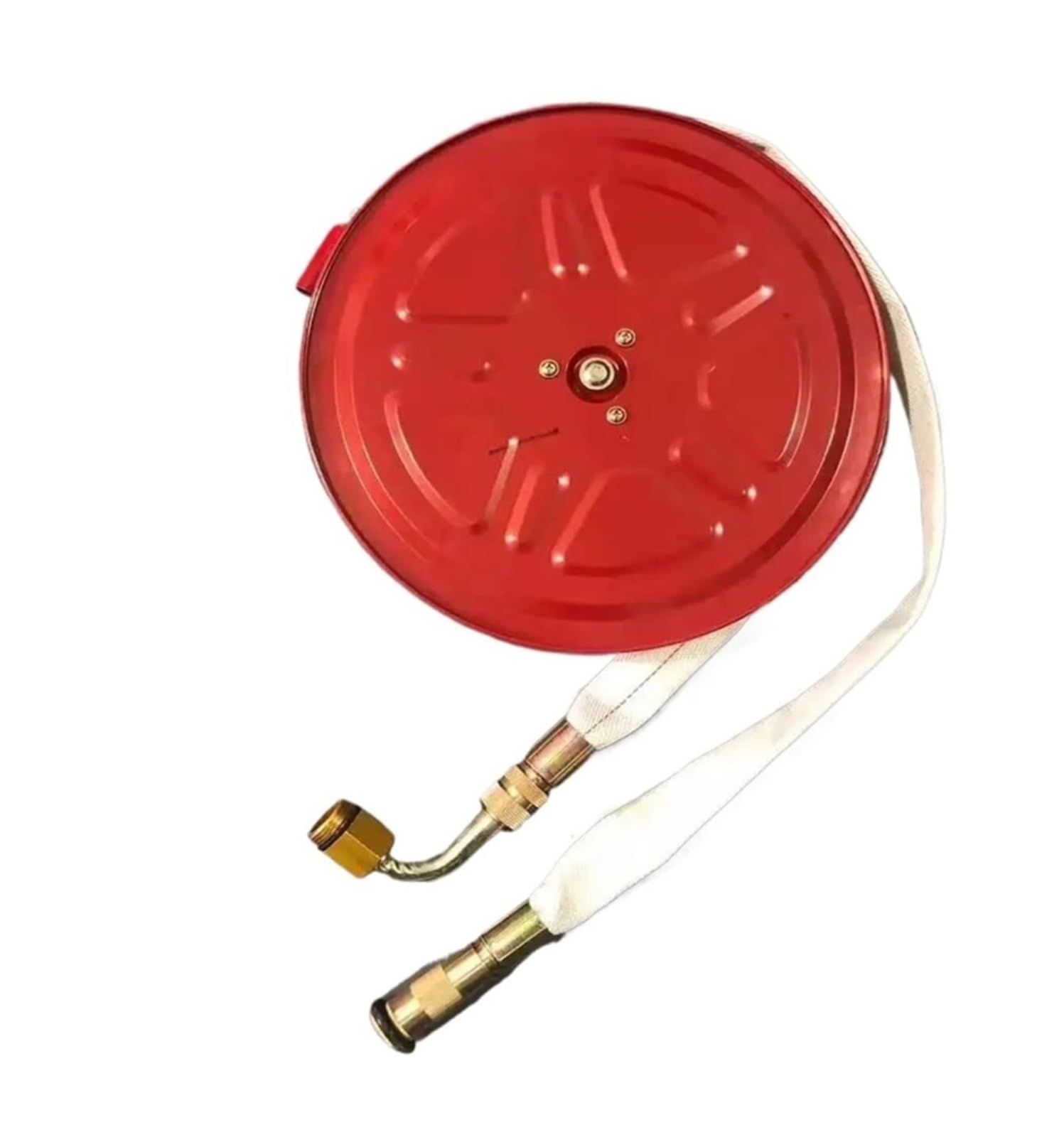 Hose Reels Hose Reels Red Painted Steel Reel with Swinging Rubber Fire Hose Reel Drum(20Meter)