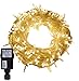 Produktbild LED Lichterkette ,CHINS 100 LEDs 10M Lichterkette Weihnachten mit Stecker , Wasserdichte IP44 ,8 Leuchtmodi warmweiß für Weihnachtsbaum, Party, Hochzeit, Terrasse, Innen/Außen Dekoration