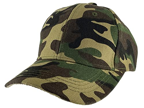 Topheadwear Blank Youth Baseball Adjustable Hook And Loop Hat - Camo #TOP4